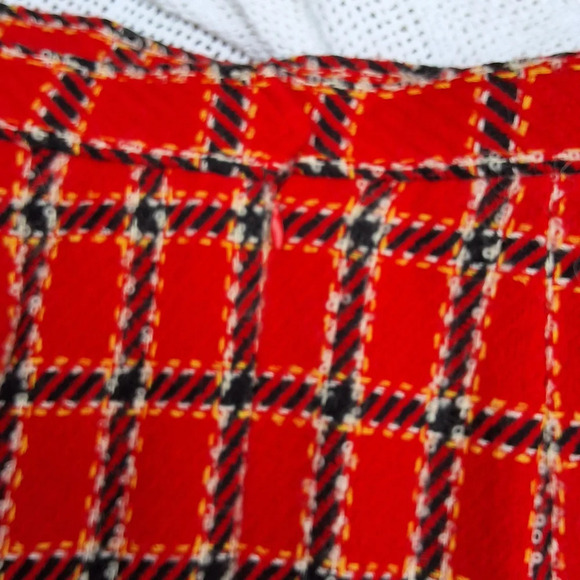 Evan Piccone red boucle vintage kick pleat skirt 8-12 - Picture 10 of 16